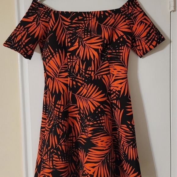 Zara Red&Black Palm Mini Dress - Picture 11 of 12